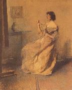 Thomas Wilmer Dewing The Necklace oil painting picture wholesale